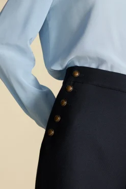 Amour Vert Sailor Wide Leg Trouser NavyBlue New