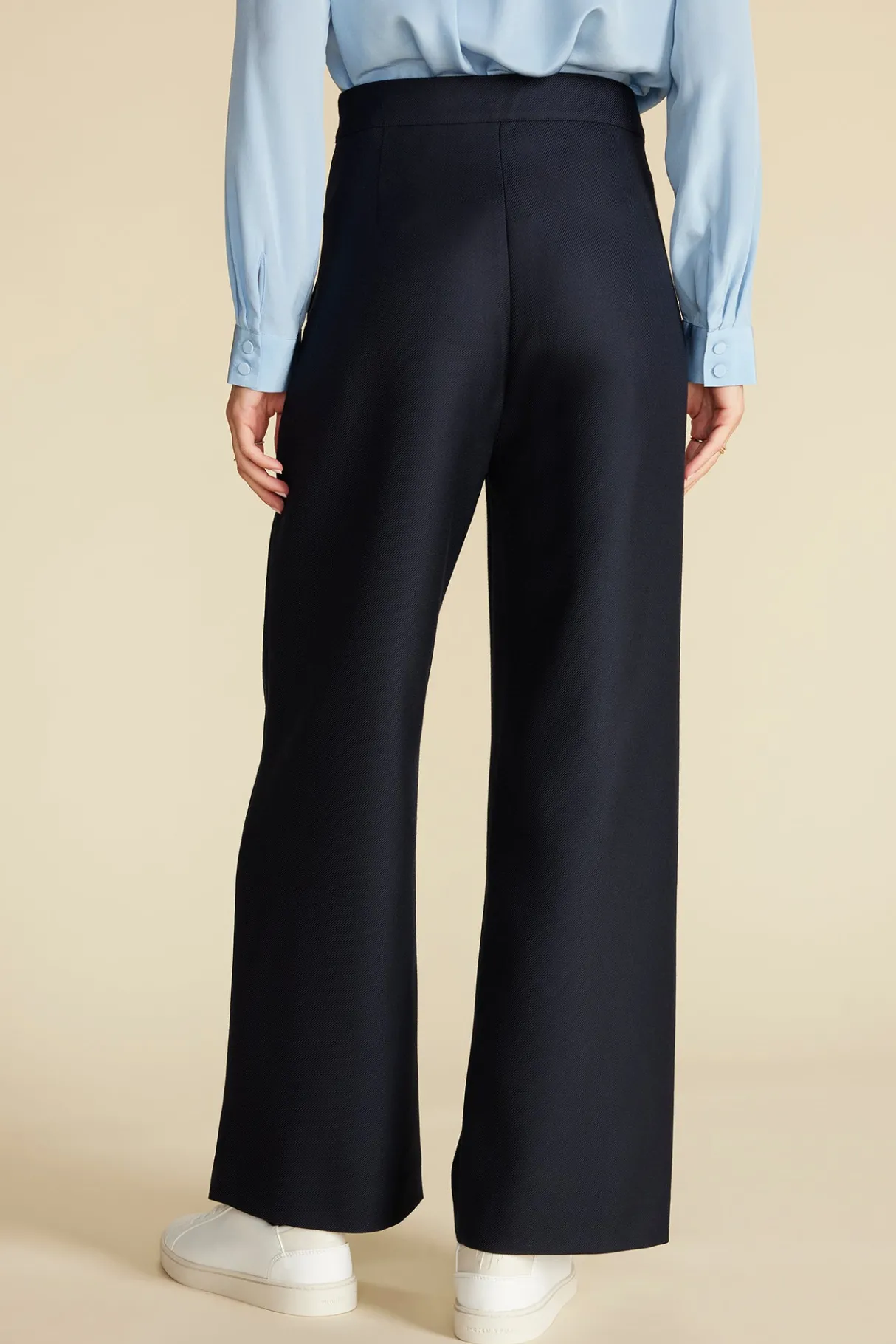 Amour Vert Sailor Wide Leg Trouser NavyBlue New