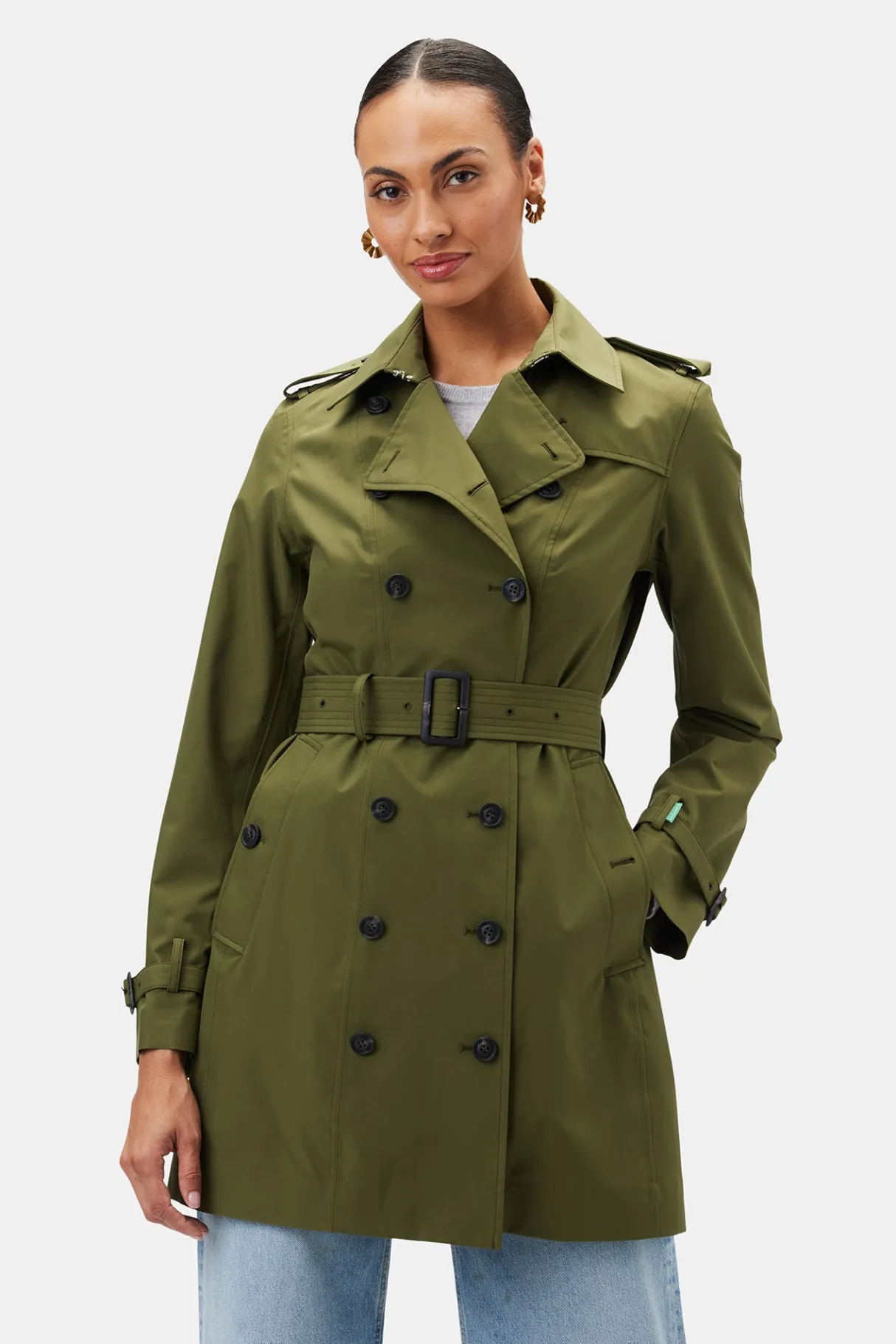 Amour Vert Save the Duck Audrey Raincoat DustyOlive Clearance