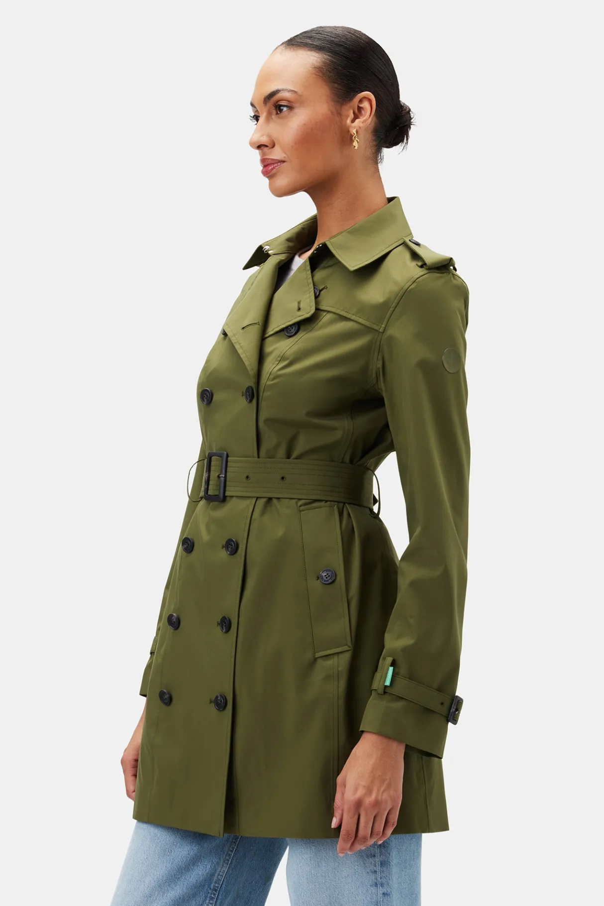 Amour Vert Save the Duck Audrey Raincoat DustyOlive Clearance