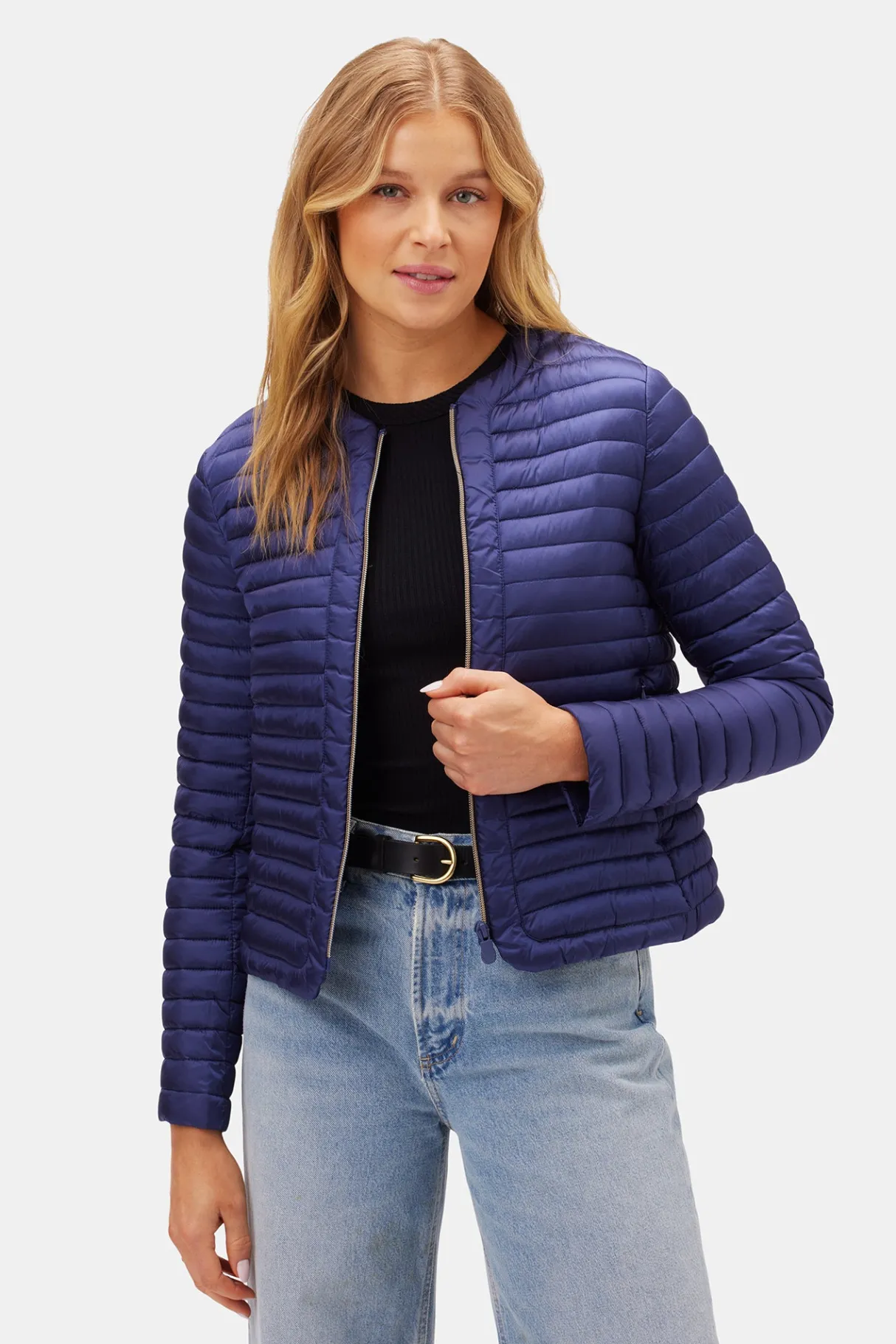 Amour Vert Save The Duck Carina Puffer Jacket NavyBlue Best