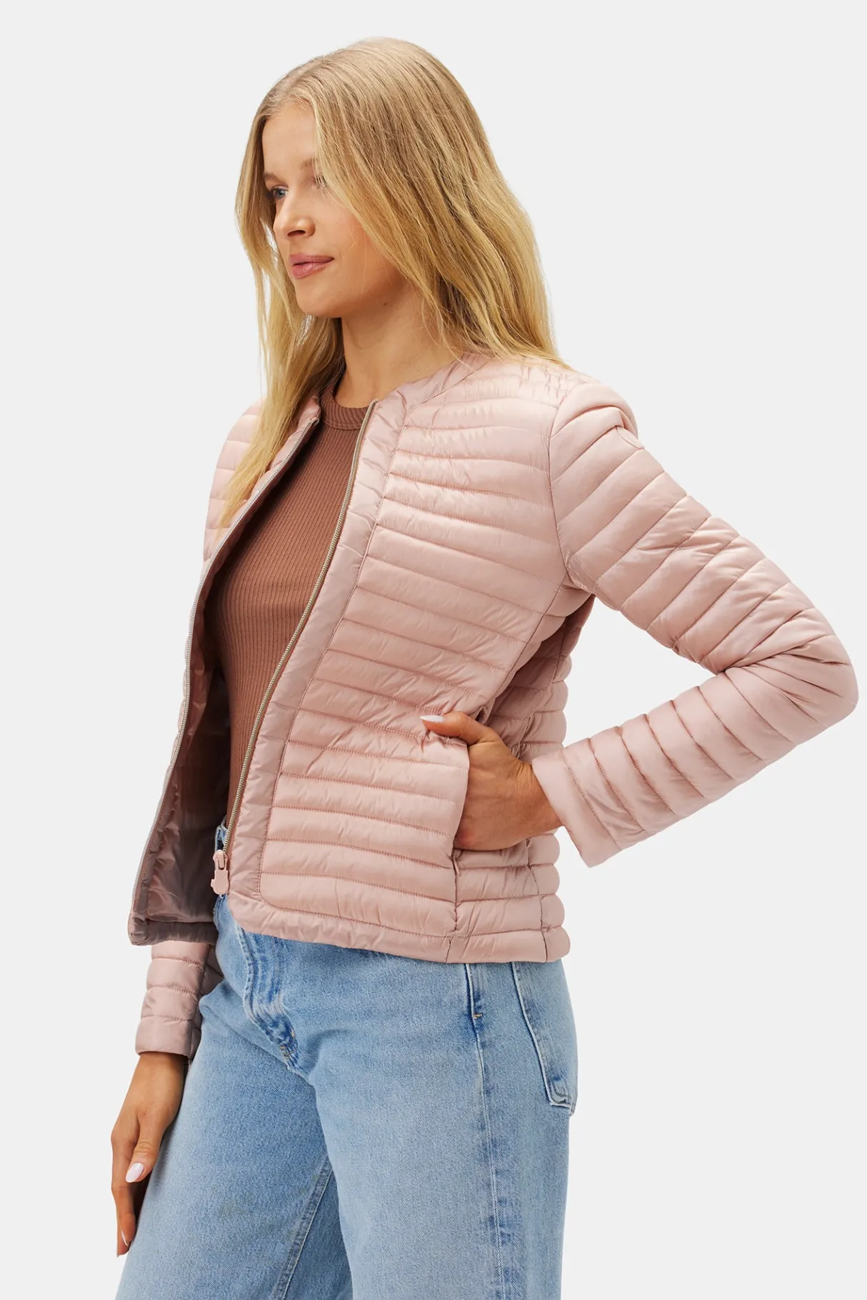 Amour Vert Save The Duck Carina Puffer Jacket PowderPink Best