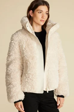 Amour Vert Save The Duck Kennie Faux Shearling Jacket Natural Outlet