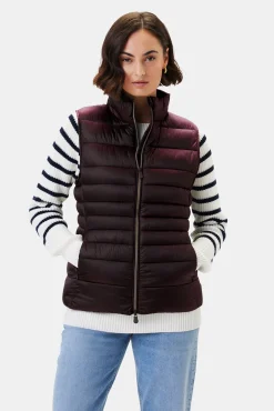 Amour Vert Save the Duck Lynn Vest BurgandyBlack Clearance