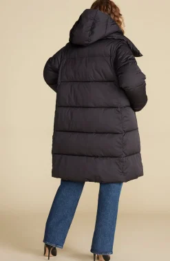 Amour Vert Save The Duck Sibyl Puffer Coat Black New