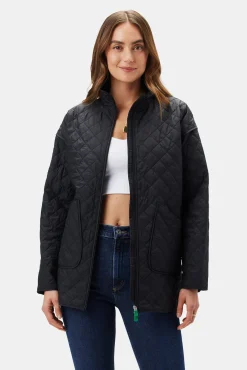 Amour Vert Save the Duck Talita Quilted Jacket Black Clearance