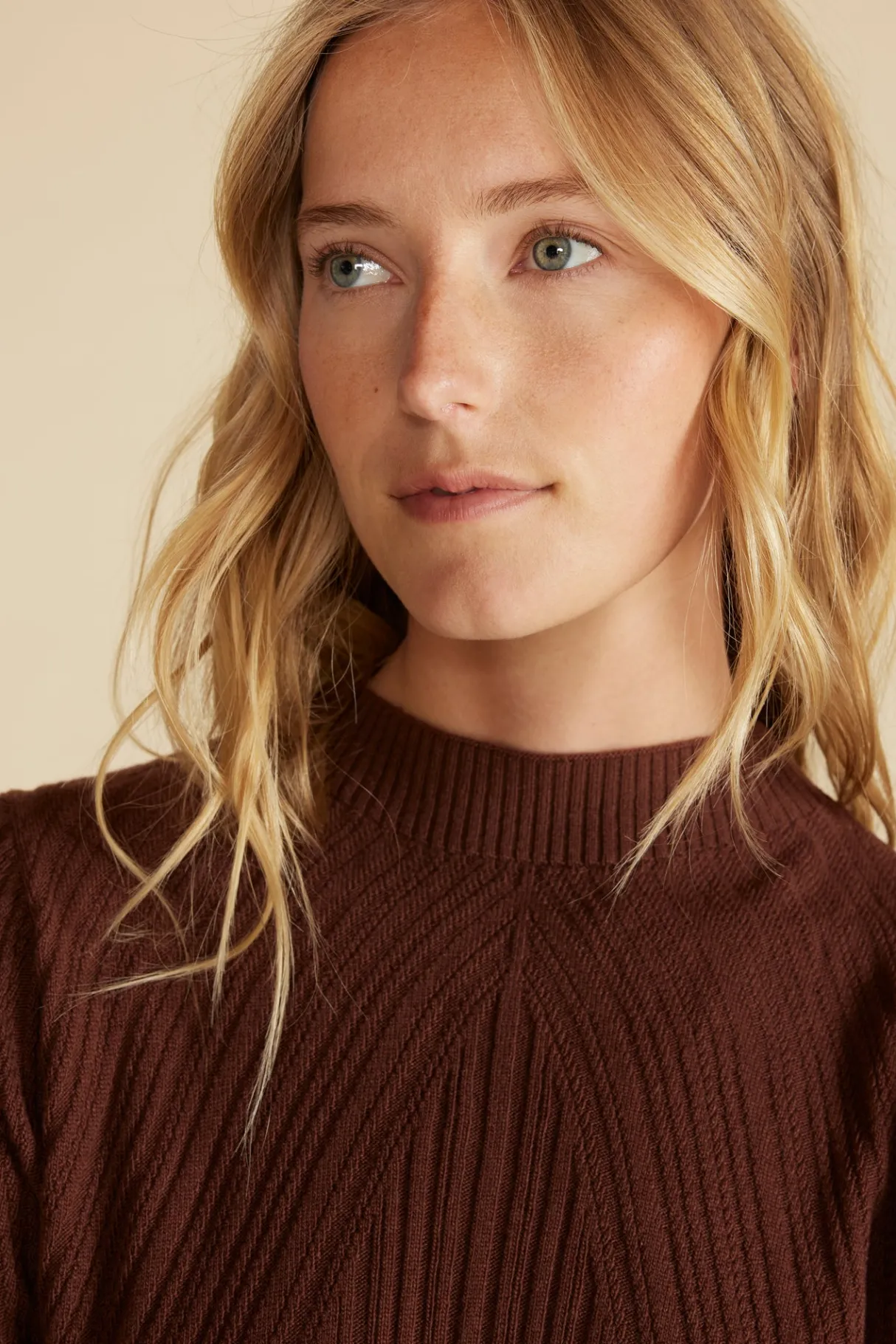 Amour Vert Sidony Mini Sweater Dress EspressoBrown Clearance