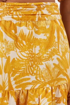 Amour Vert Silas Cotton Linen Skirt ToileMandarine Clearance