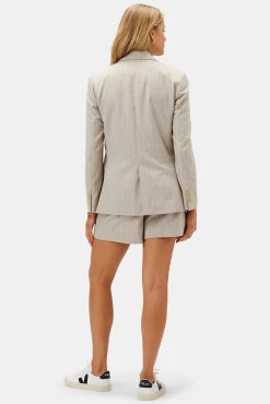 Amour Vert Slim Tobie Blazer SanDiegoStripeNatural Clearance