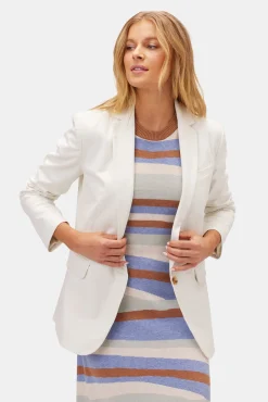Amour Vert Slim Tobie Blazer White Clearance