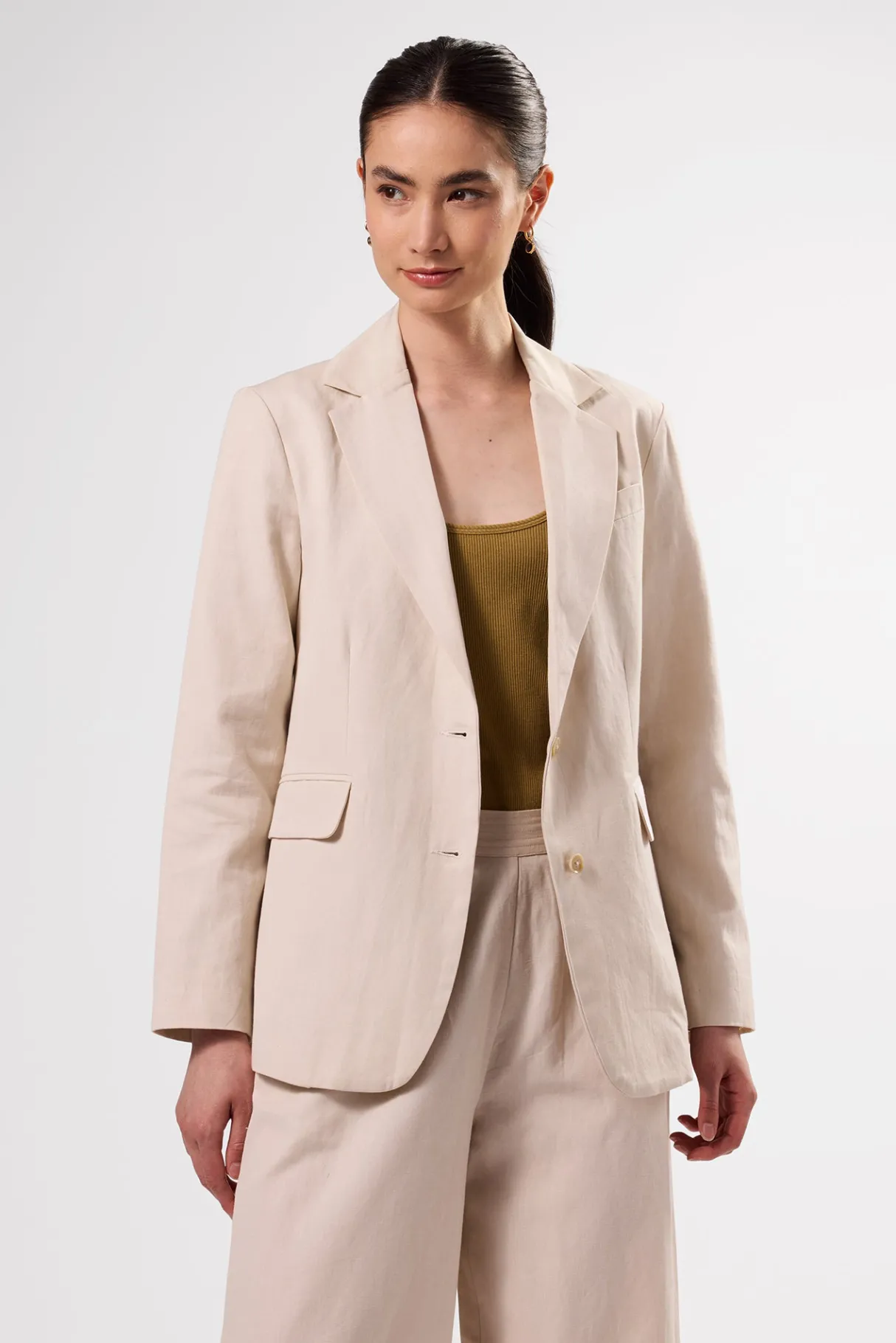 Amour Vert Slim Tobie Summer Blazer Natural Online