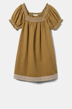 Amour Vert Smocked Embroidery Dress ElmWhiteEmbroidery Clearance