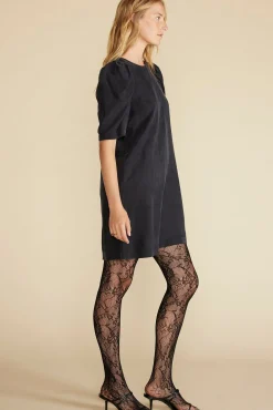 Amour Vert Sylvia Puff Sleeve Dress Black Sale