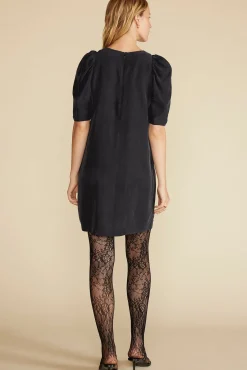 Amour Vert Sylvia Puff Sleeve Dress Black Sale