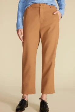 Amour Vert Taper Tailored Ankle Trouser Camel Sale