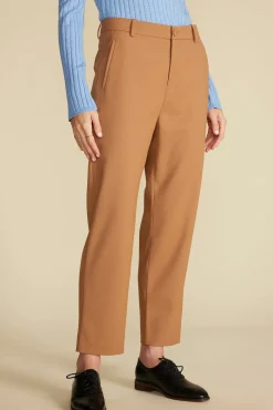 Amour Vert Taper Tailored Ankle Trouser Camel Sale