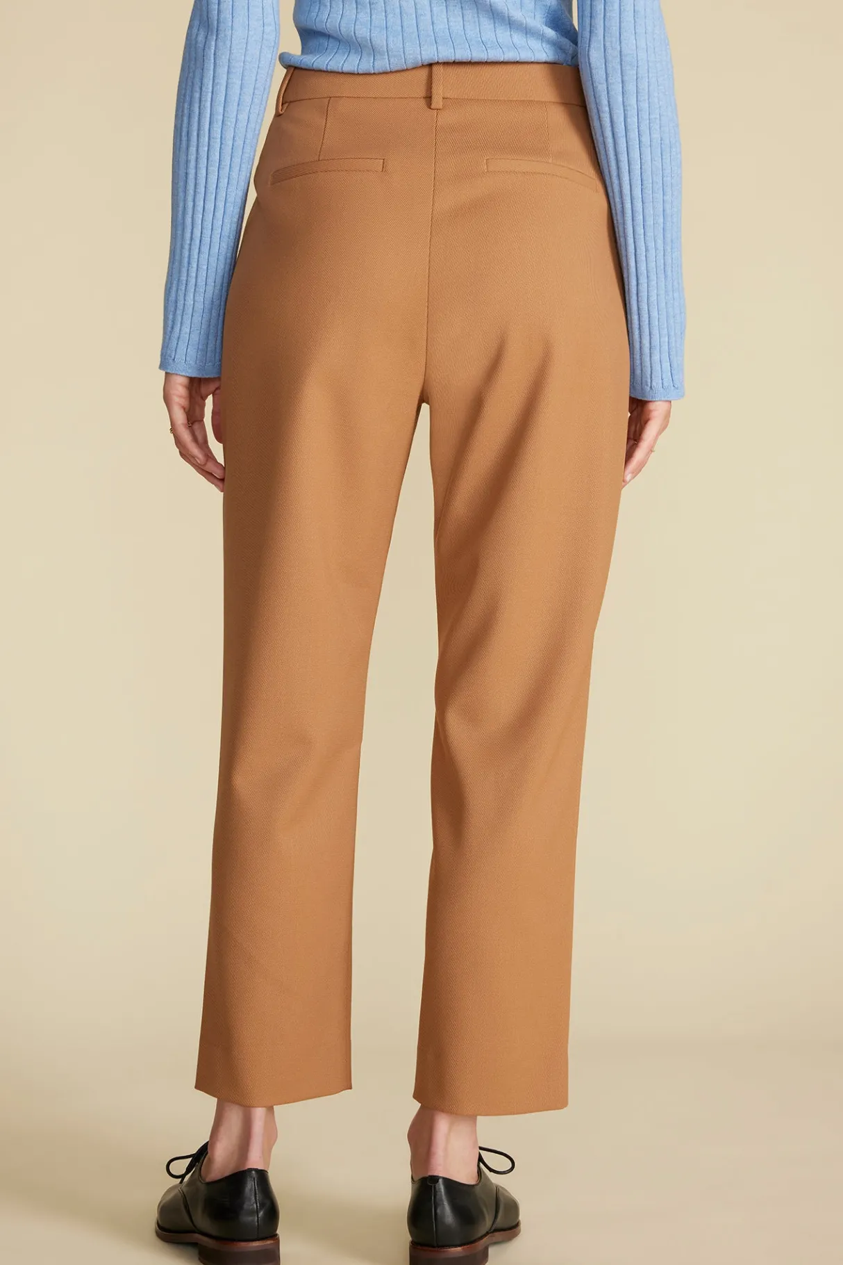 Amour Vert Taper Tailored Ankle Trouser Camel Sale