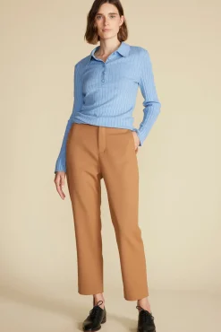 Amour Vert Taper Tailored Ankle Trouser Camel Sale