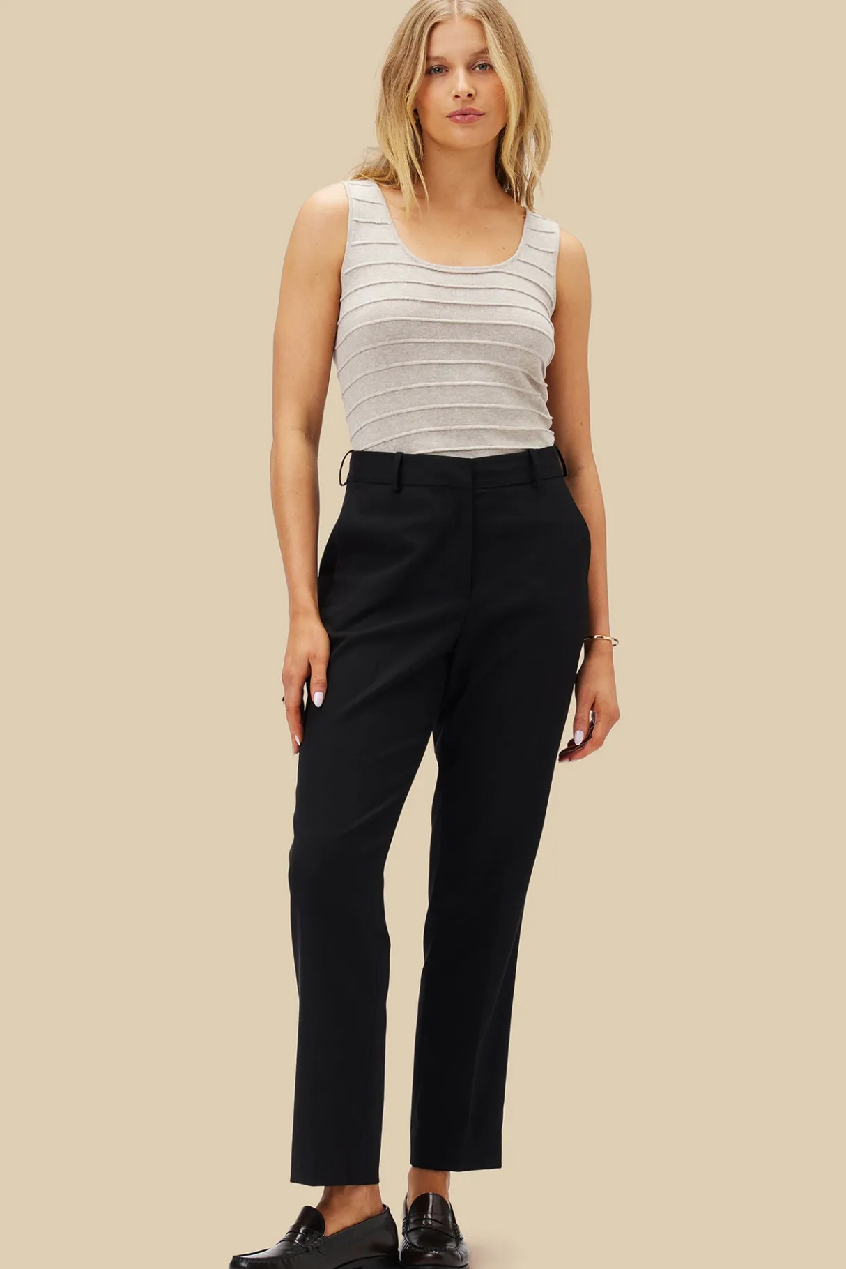 Amour Vert Taper Trouser Black Fashion