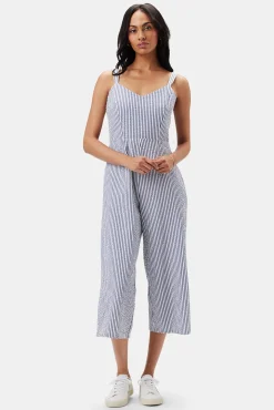 Amour Vert Taya Seersucker Jumpsuit BrittanyStripeBlue Outlet