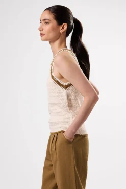 Amour Vert Texture Halter IvoryElm Outlet