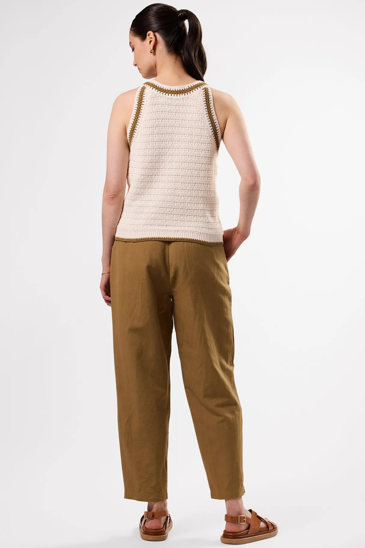 Amour Vert Texture Halter IvoryElm Outlet
