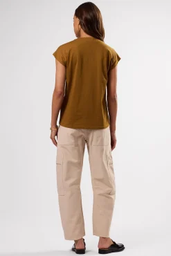 Amour Vert V Neck Solid Tee Terre Clearance