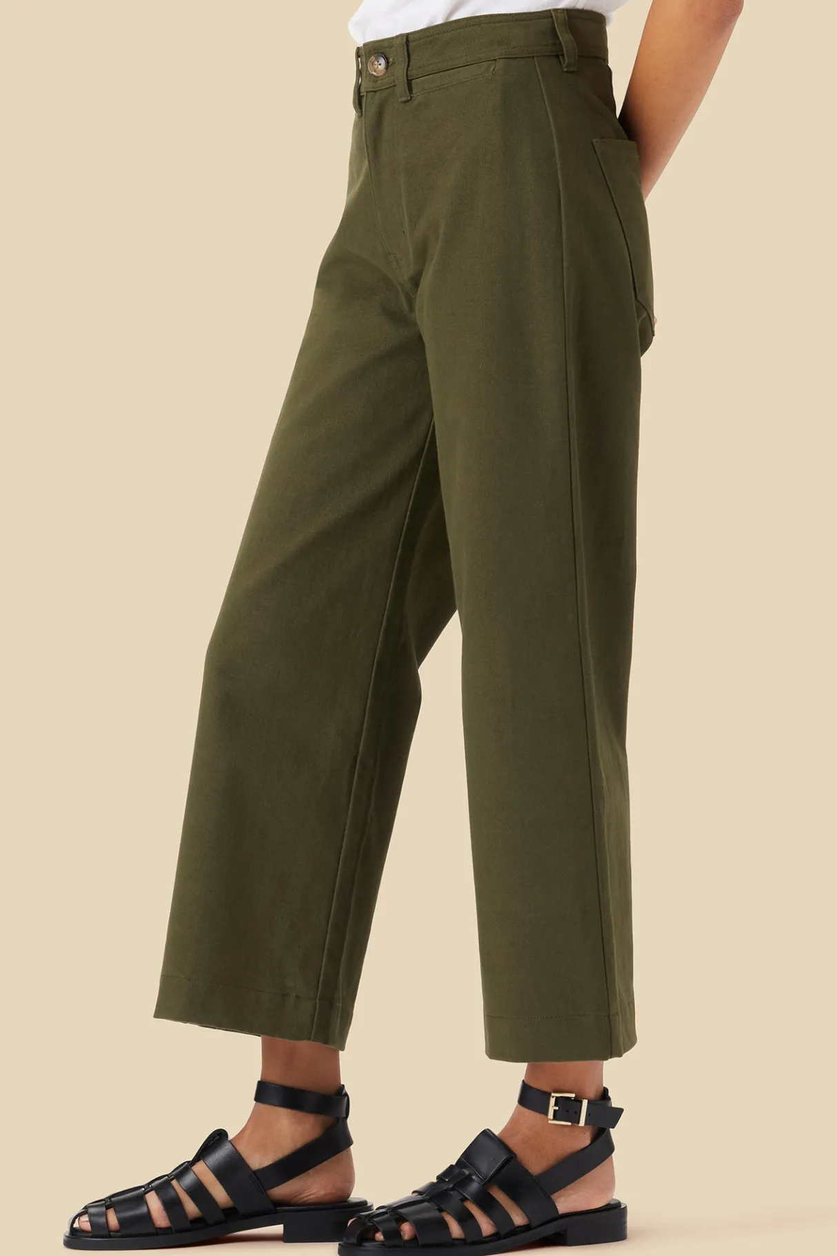 Amour Vert Wide Leg Utility Pant CallaGreen Fashion