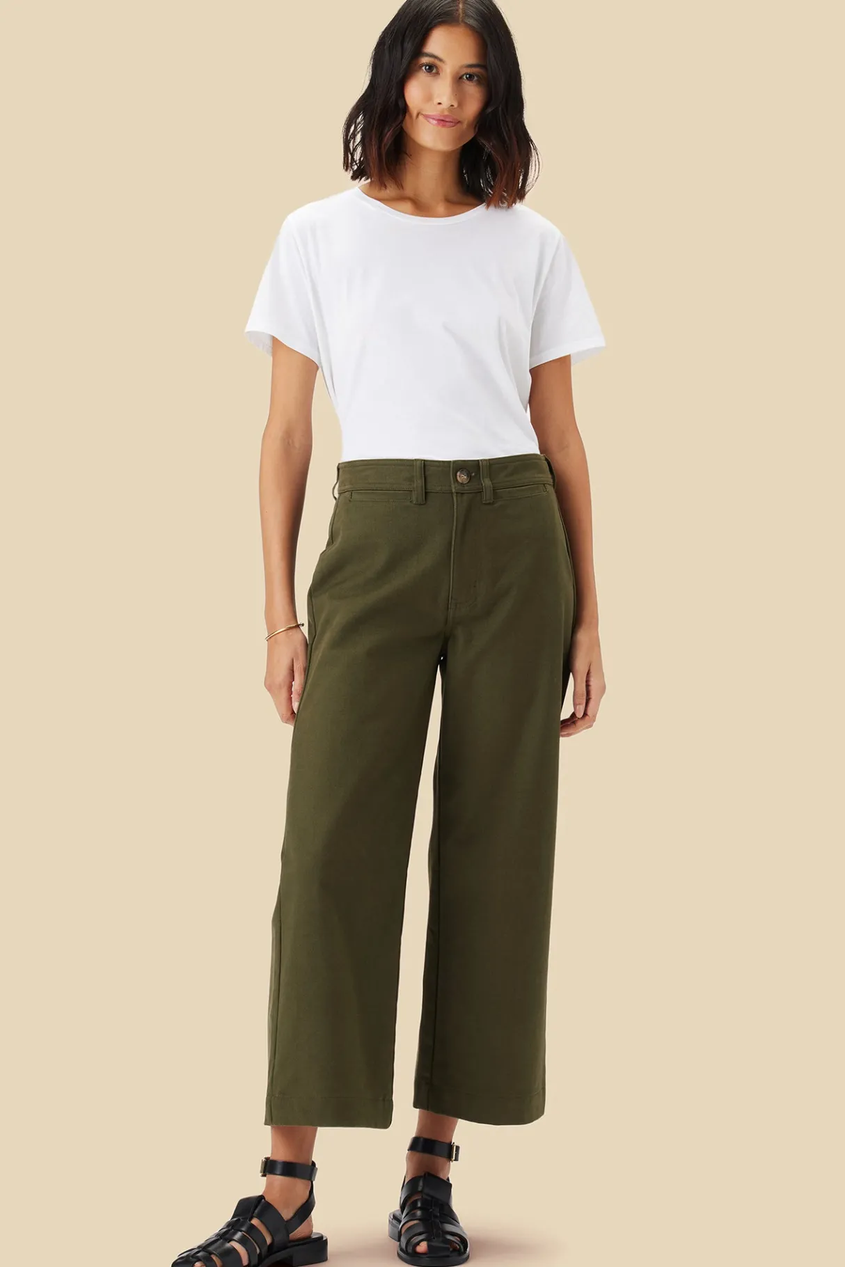 Amour Vert Wide Leg Utility Pant CallaGreen Fashion