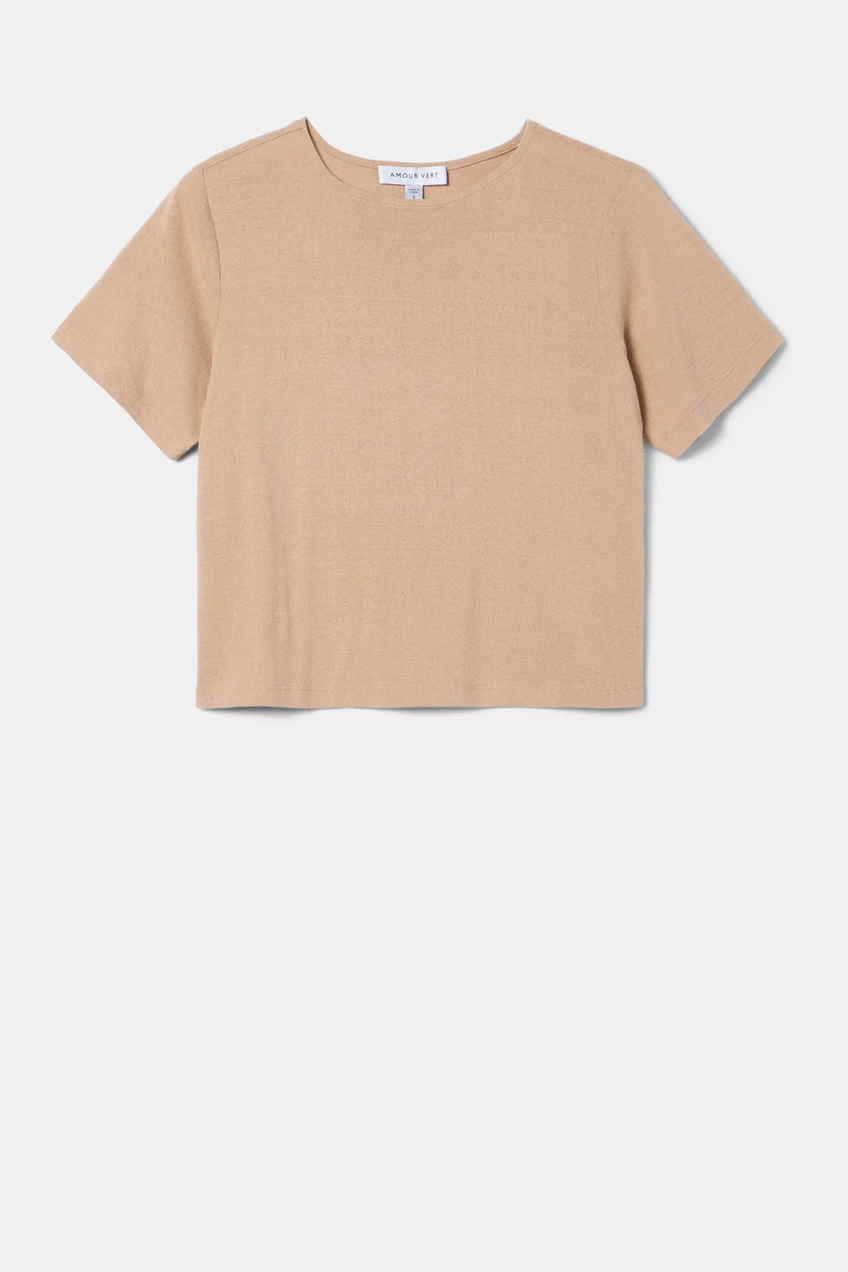 Amour Vert Yvette Silk Knit Tee Sand Clearance