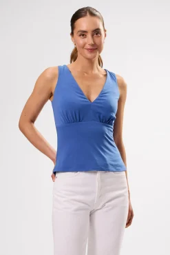 Amour Vert Zoe Deep V Tank AegeanBlue Outlet